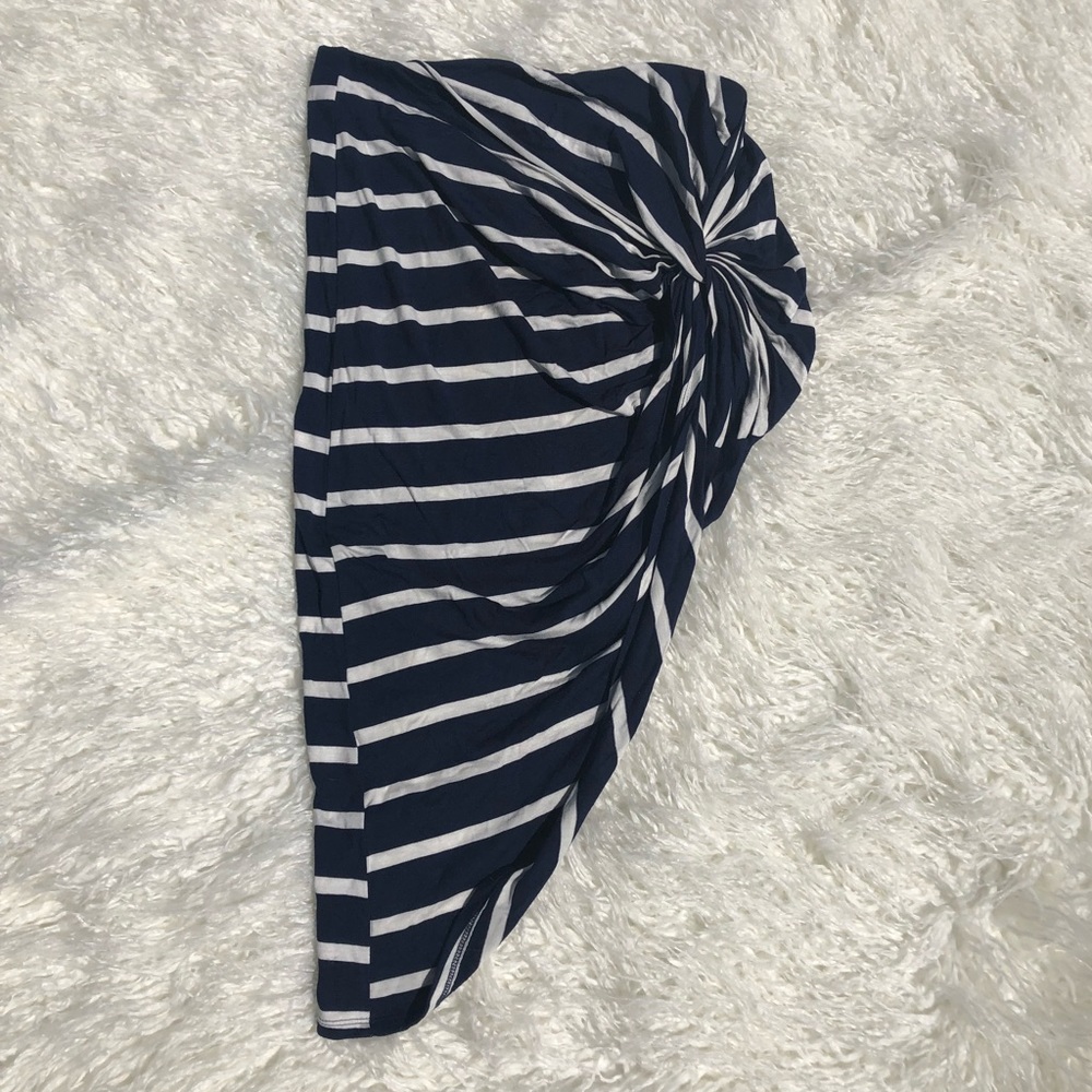 Navy and White Skirt